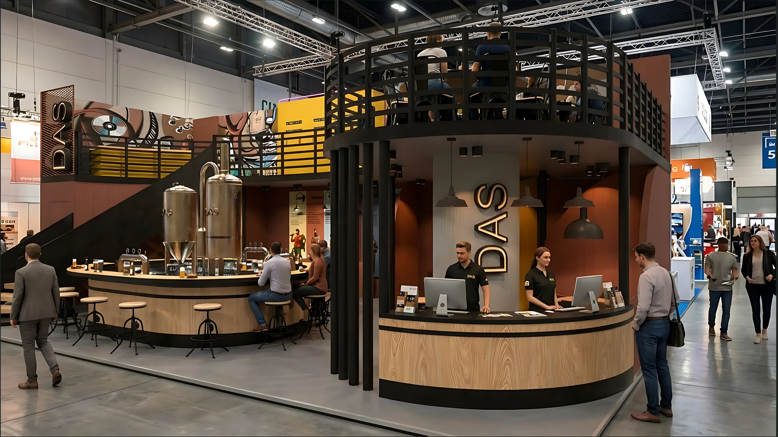 Das Bira stand — secondary perspective render.