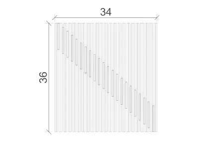 Zaabure stool — top view / plan.
